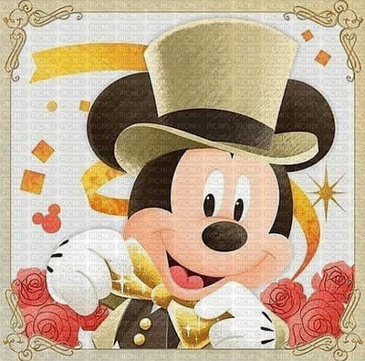 image encre couleur Minnie Mickey Disney anniversaire dessin texture effet edited by me - ingyenes png