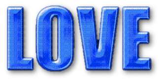 Love.Text.Blue - zdarma png