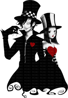 Gothic couple bp - 免费PNG