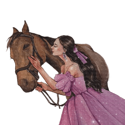 femme avec cheval.Cheyenne63 - png ฟรี