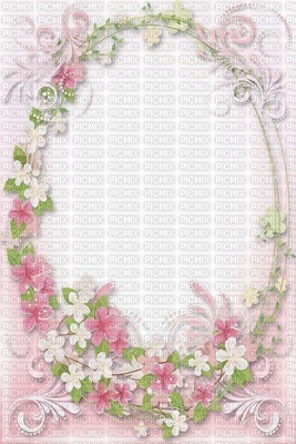 Cadre à fleurs (stamp clem27) - zdarma png