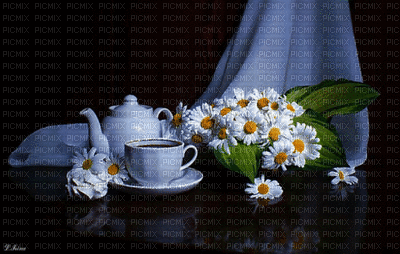 ani-bg-blommor-kaffe-kaffekopp-födelsedag - Ingyenes animált GIF