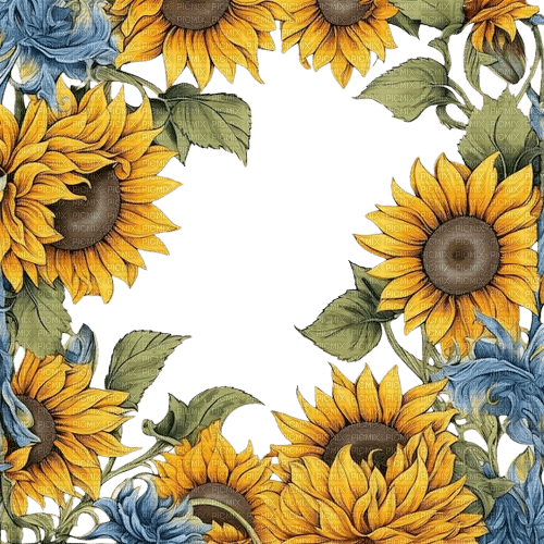 loly33 frame tournesol - Free PNG
