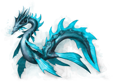 dragon bleu - darmowe png