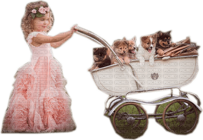 Kaz_Creations Baby Enfant Child Girl Dog Pup Dogs - png gratuito