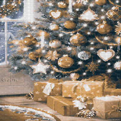 Y.A.M._New year Christmas background - Gratis animeret GIF