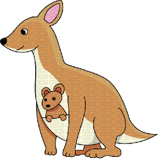 Kaz_Creations Cute Cartoon Kangaroo - bezmaksas png