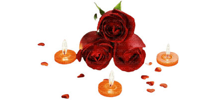 Candle and flowers - бесплатно png