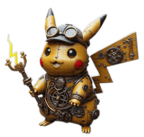 Steampunk Pikachu - bezmaksas png