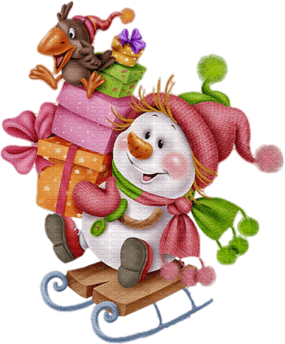 christmas snowman by nataliplus - png gratis