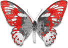 soave deco butterfly black white red - ücretsiz png