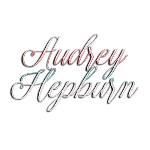 Audrey hepburn text logo - gratis png