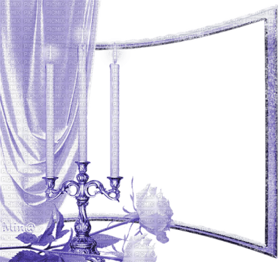 minou-purple-decoration-curtain-candle - Free PNG