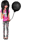 emo girl pixel doll - GIF animasi gratis