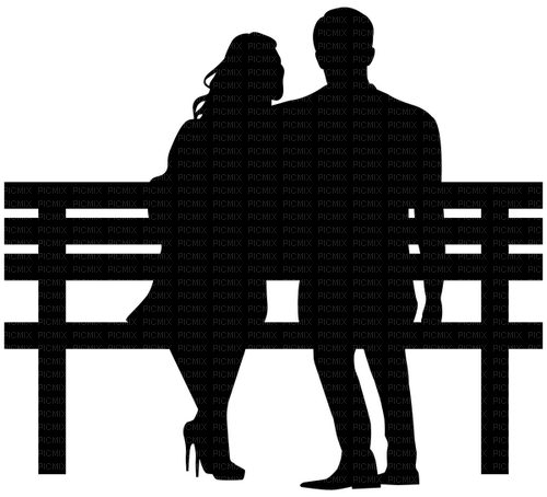 Kaz_Creations Silhouette-Couple-Love - PNG gratuit