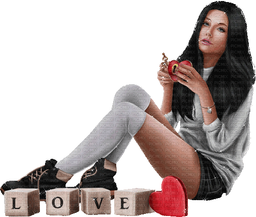 kikkapink woman valentine glitter - Gratis geanimeerde GIF
