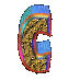 3d letter c - Бесплатный анимированный гифка