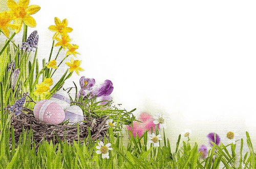Pâques.Easter.Pascua.Fleurs.Victoriabea - PNG gratuit