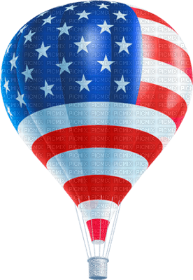 Kathleen Reynolds 4th July American USA Hot-Air-Balloon - Free PNG