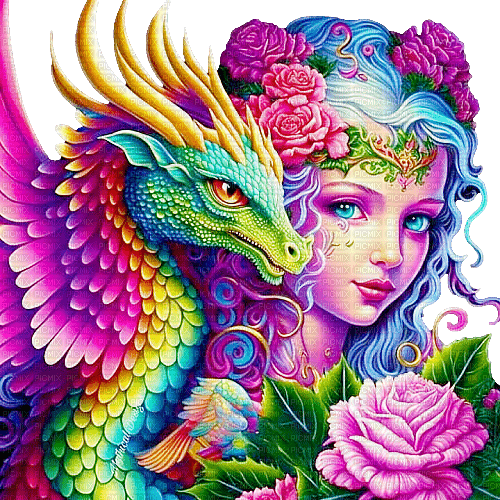 Fantasy Color Rainbow Woman - Free PNG