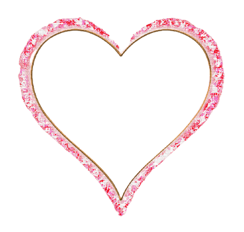 kikkapink heart valentine frame - 免费PNG