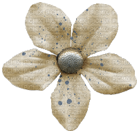 Flower Blume Button beige - zdarma png