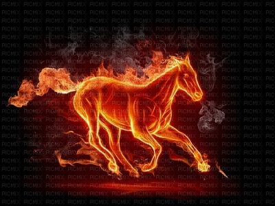 horse on fire - zdarma png