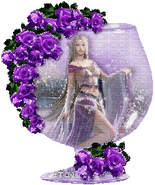 fleurs violette - Gratis animerad GIF