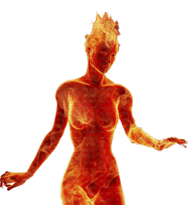 Kaz_Creations Deco Fire Flames Woman Femme - безплатен png