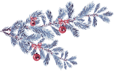 soave deco branch christmas winter ball pine - PNG gratuit