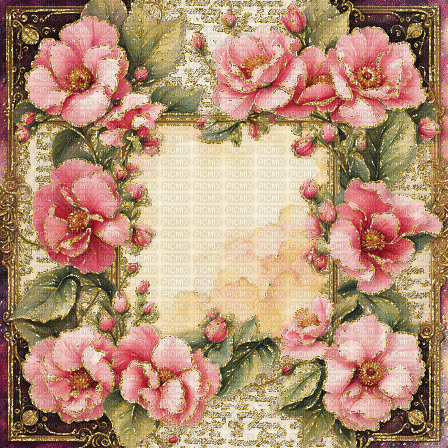 springtimes glitter pink gold vintage background - GIF เคลื่อนไหวฟรี