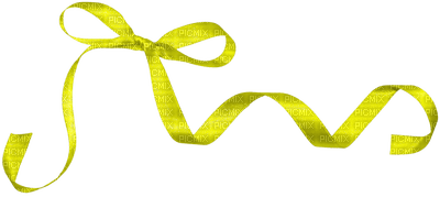 Kaz_Creations Ribbons Bows Yellow - PNG gratuit