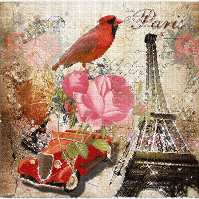 kikkapink background postcard paris gif glitter - GIF animado grátis