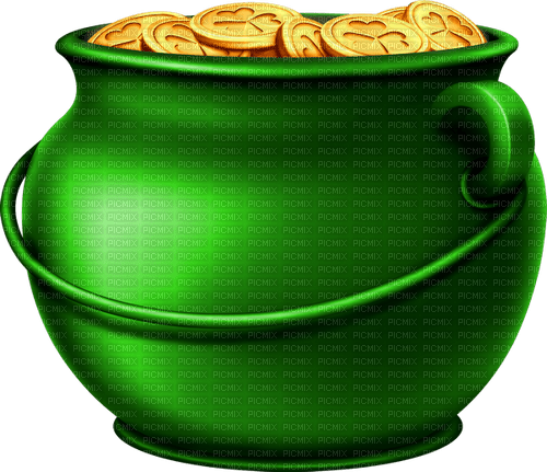Pot Of Gold.Green.Gold - gratis png