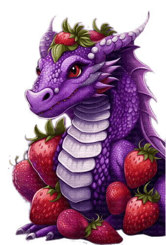 Purple Strawberry Dragon - png gratis