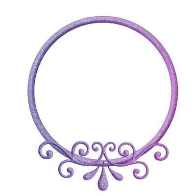 cadre rond lilas - Free PNG