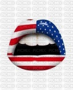 lèvres drapeau américain usa - zdarma png