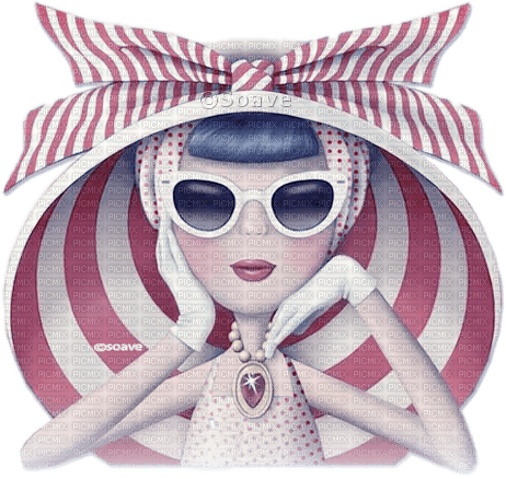 soave woman summer hat Sunglasses pink - png ฟรี