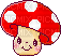 happy red mushroom - Gratis geanimeerde GIF
