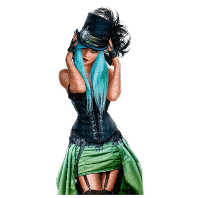 steampunk femme woman frau beauty tube human person people - png gratuito