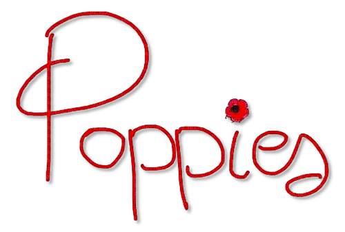 Poppies.Text.Red.deco.Victoriabea - png gratis