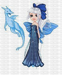 dragon bleu hiver - PNG gratuit