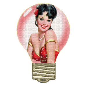 Žena v žárovce - Gratis geanimeerde GIF