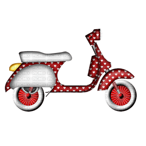 Kaz_Creations Valentine Deco Love Scooter Moped - δωρεάν png