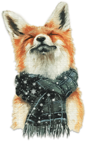 soave animals winter scarf deco fox brown - ücretsiz png