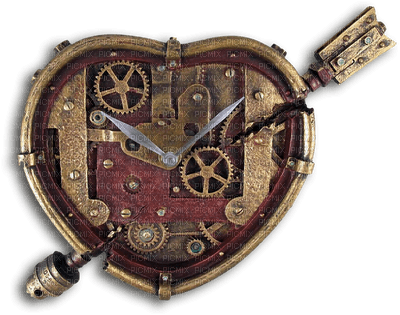 steampunk clock bp - darmowe png
