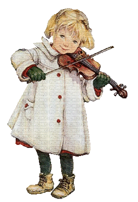 child playing violin bp - GIF animasi gratis