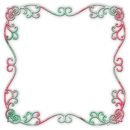 soave frame art deco vintage pink green - PNG gratuit