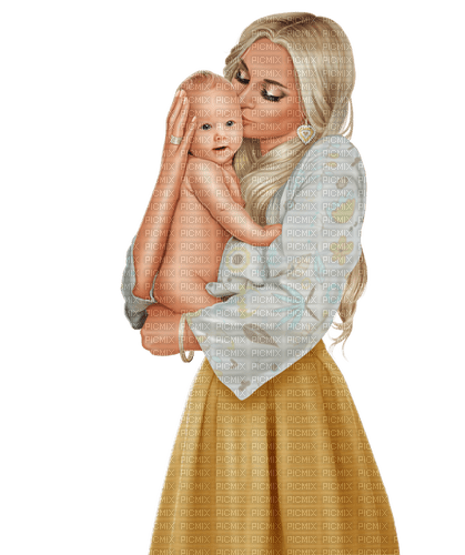 Mother with a child. Woman. Baby. Leila - besplatni png
