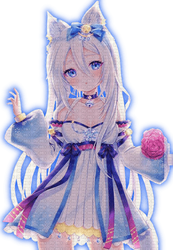 Transparent Cute Anime Girl. ~Dark Blue~ - gratis png